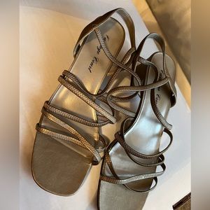 Carriage Court open toed strappy shoe.  Size 8.